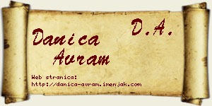 Danica Avram vizit kartica